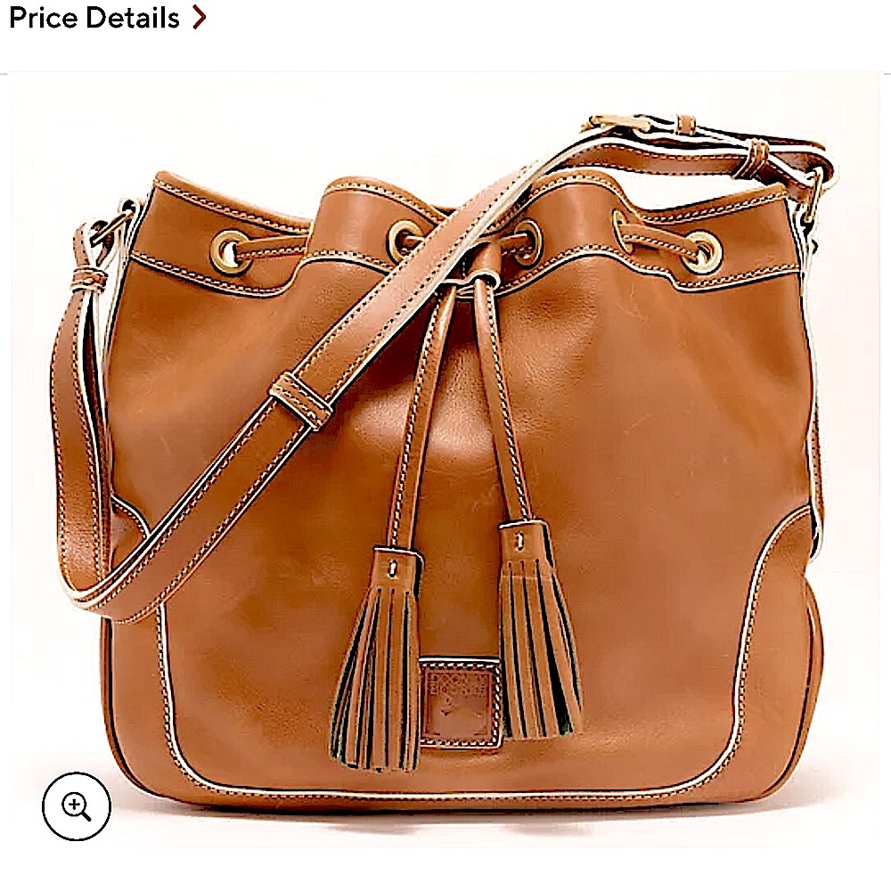 Dooney & Bourke Florentine Leather Drawstring Bag EUC